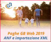 Paghe GB Web 2019: gestione ANF e importazione file XML