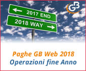 Paghe GB Web 2018: Operazioni fine Anno